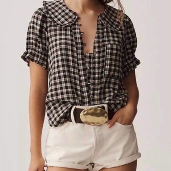 Pilcro by Anthropologie Keira Plaid Button-Up Top - Picture 4 of 12